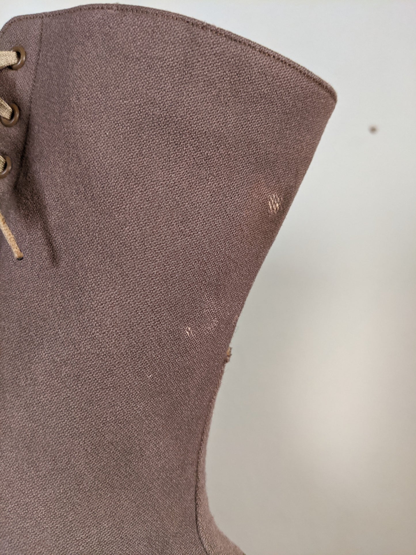 c. 1910s-1920s Wool + Leather Boots | Approx. Sz. 7.5-8 N