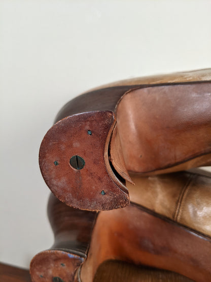 c. 1910s-1920s Wool + Leather Boots | Approx. Sz. 7.5-8 N