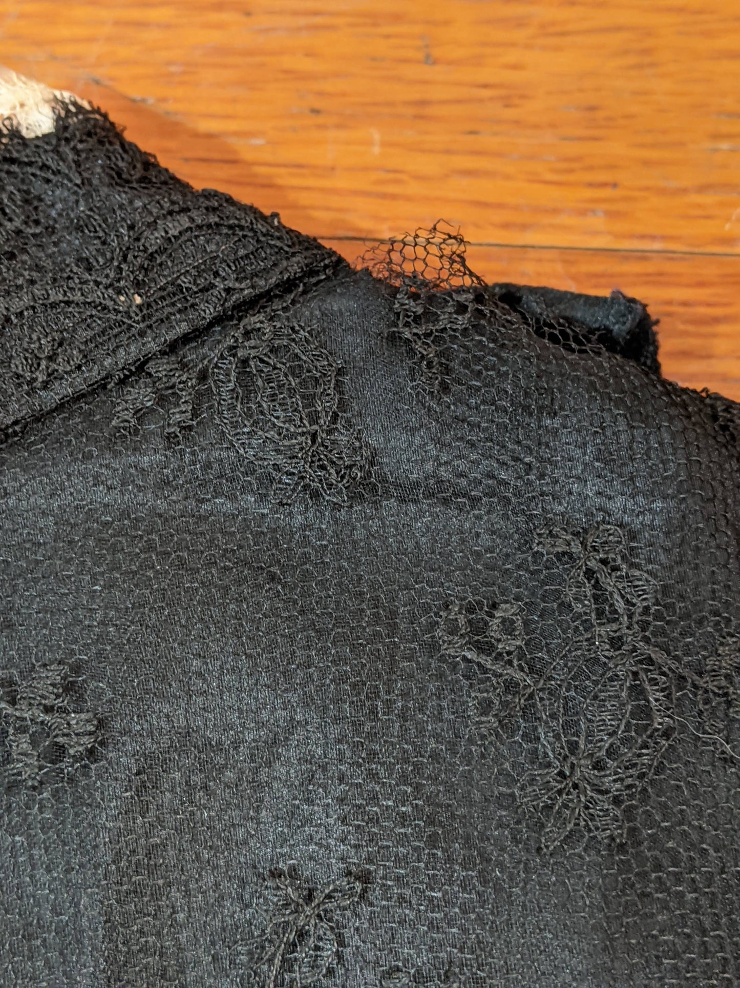 c. 1900s Black + Pink Silk Bodice