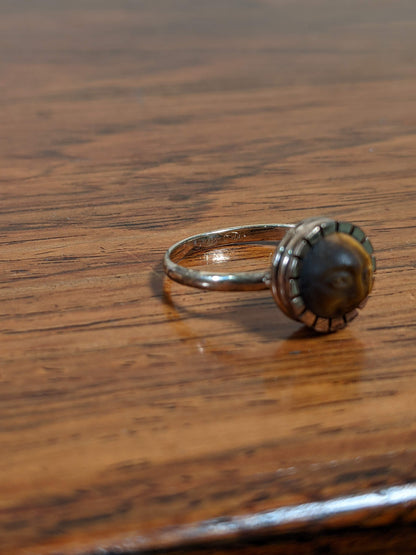 14k Gold Tiger's Eye Conversion Ring