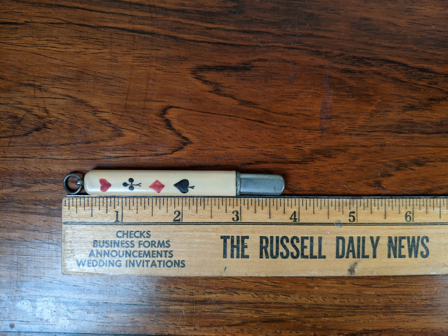 c. 1920s-30s Celluloid Bridge Pencil Pendant