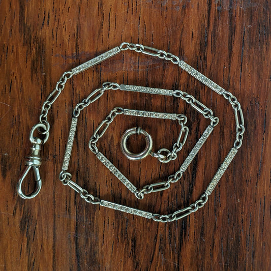 c. 1900s-1910s 14k Gold Watch Chain | 13 1/8"