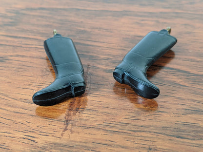 c. 1920s-1930s Compressed Coal Boot Charms