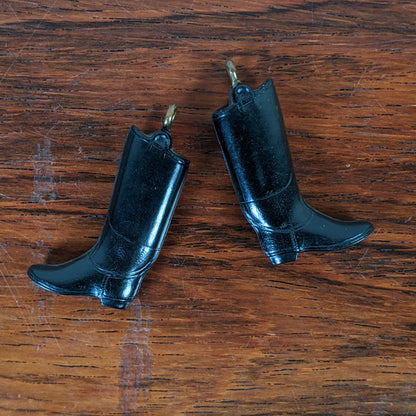 c. 1920s-1930s Compressed Coal Boot Charms