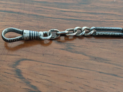 Turn of the Century Silver + Rose Gold Niello Chain | 10.75"