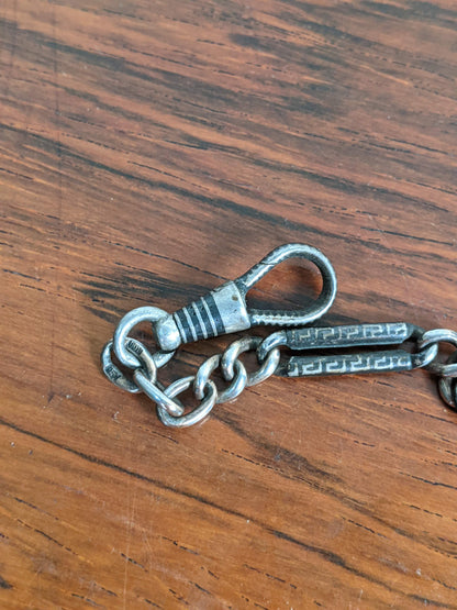 Turn of the Century Silver + Rose Gold Niello Chain | 10.75"