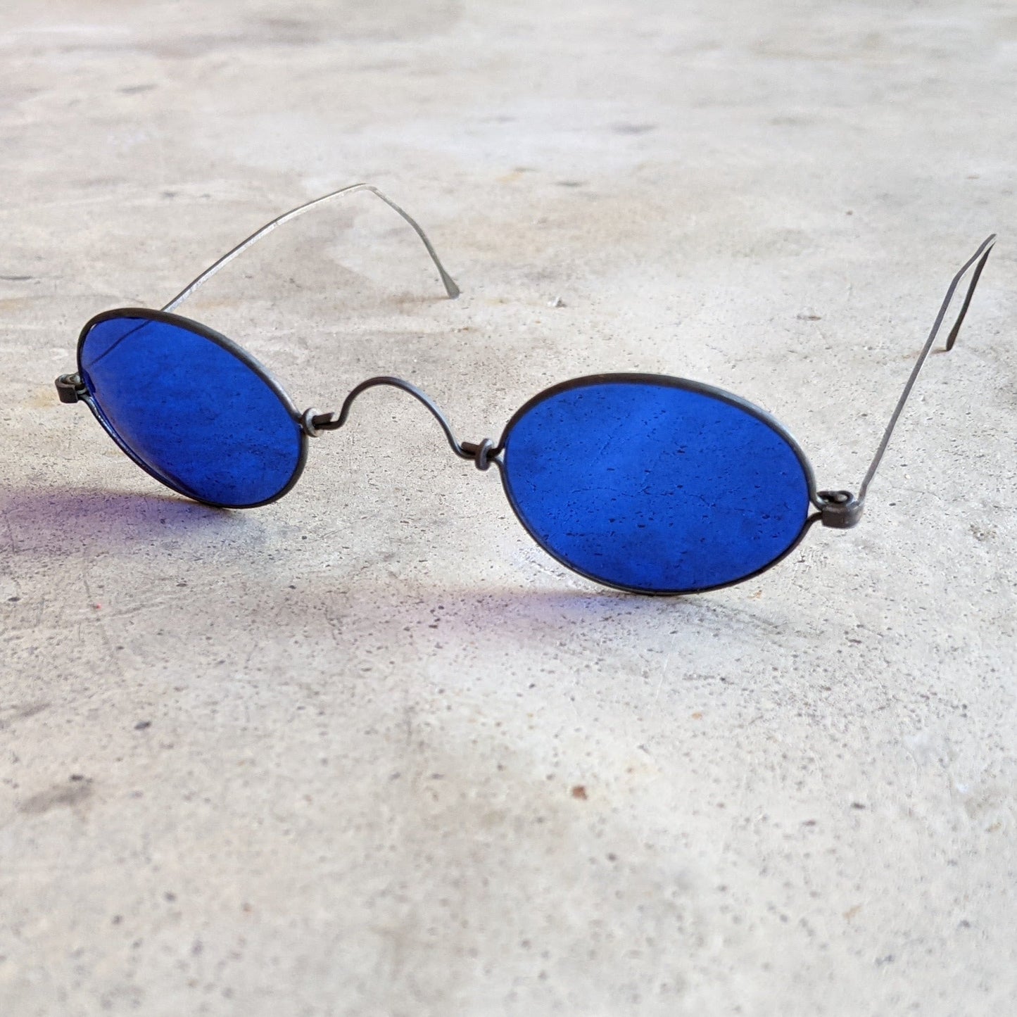 c. 1890s-1900s Cobalt Blue Tinted Glasses