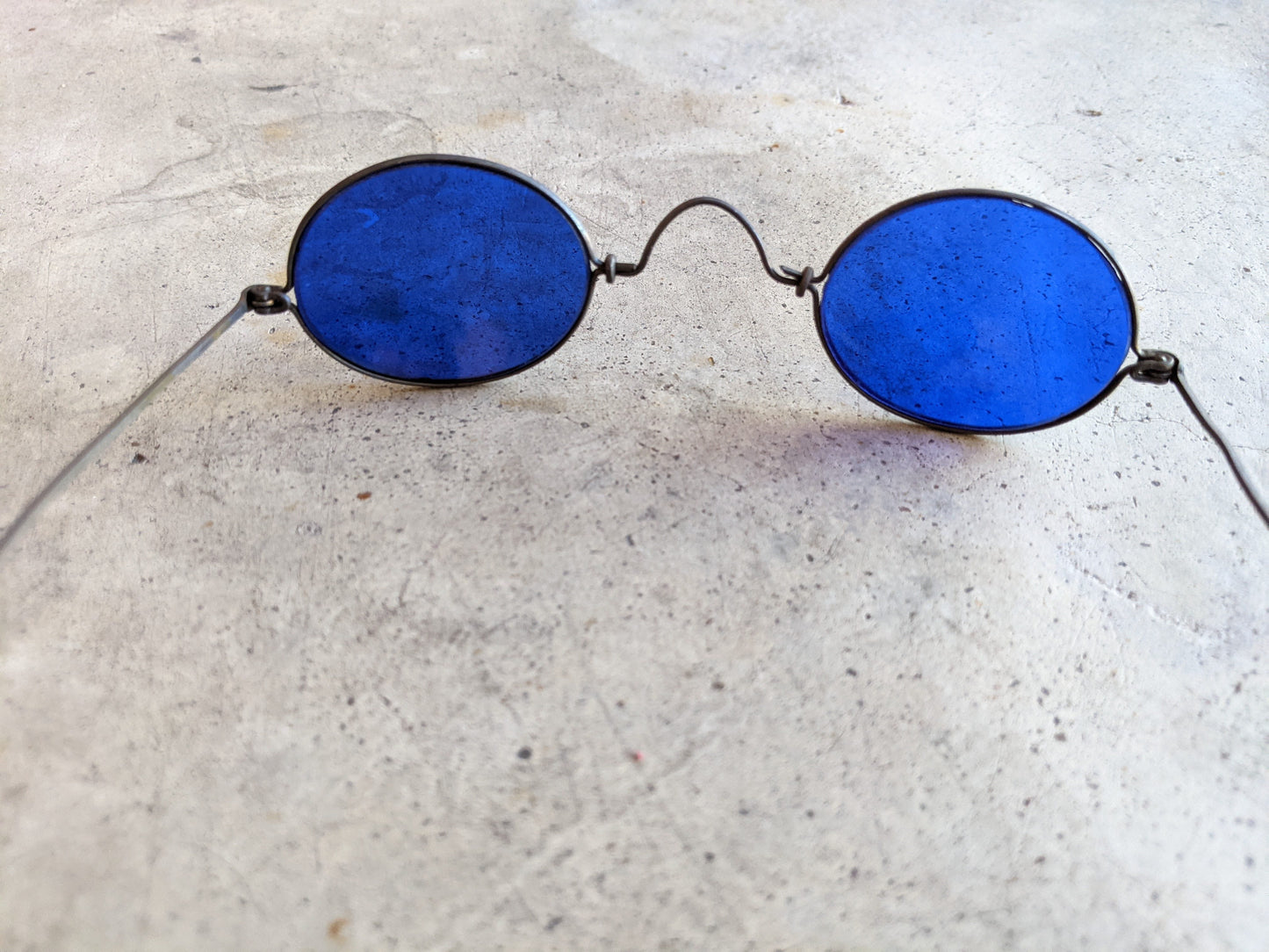 c. 1890s-1900s Cobalt Blue Tinted Glasses