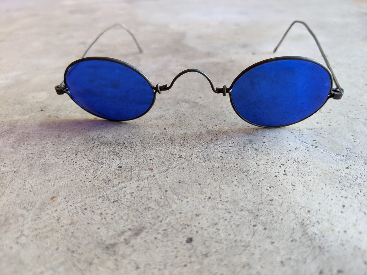 c. 1890s-1900s Cobalt Blue Tinted Glasses