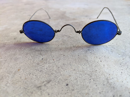 c. 1890s-1900s Cobalt Blue Tinted Glasses