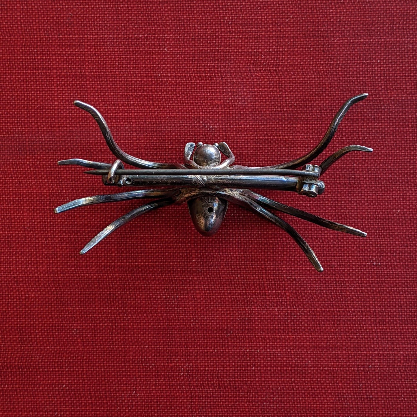 RESERVED | c. Late 19th Century Silver Spider Brooch