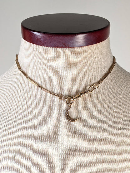 c. 1900s Gold Filled Crescent Moon Conversion Charm