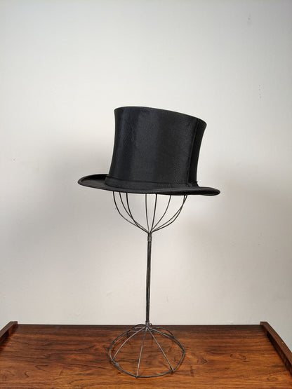 c. 1920s Silk Faille Collapsible Top Hat