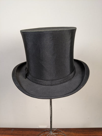 c. 1920s Silk Faille Collapsible Top Hat