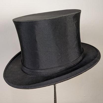 c. 1920s Silk Faille Collapsible Top Hat