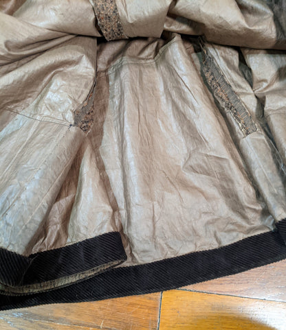 c. 1890s Gorgeous Green + Brown Woven Cotton + Wool Dress