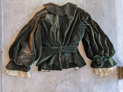 c. 1900s Green Velvet Bodice | Study + Display