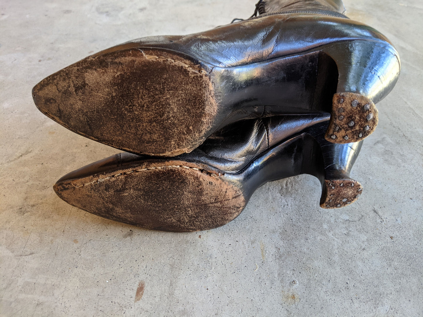 c. 1910s-1920s Louis Heel Boots | Approx Sz. 7.5-8