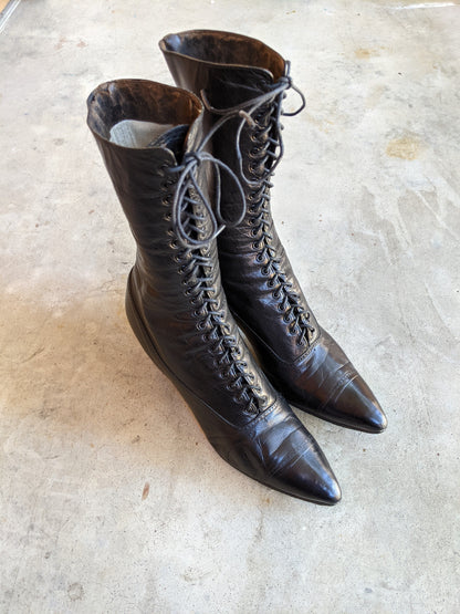 c. 1910s-1920s Louis Heel Boots | Approx Sz. 7.5-8