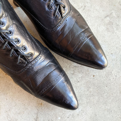c. 1910s-1920s Louis Heel Boots | Approx Sz. 7.5-8