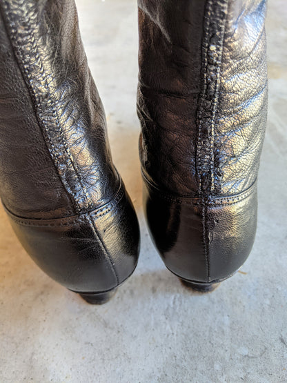 c. 1910s-1920s Louis Heel Boots | Approx Sz. 7.5-8