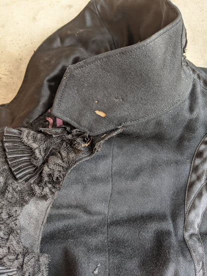 Early 1900s Wool + Silk Bodice or Jacket | Study + Display