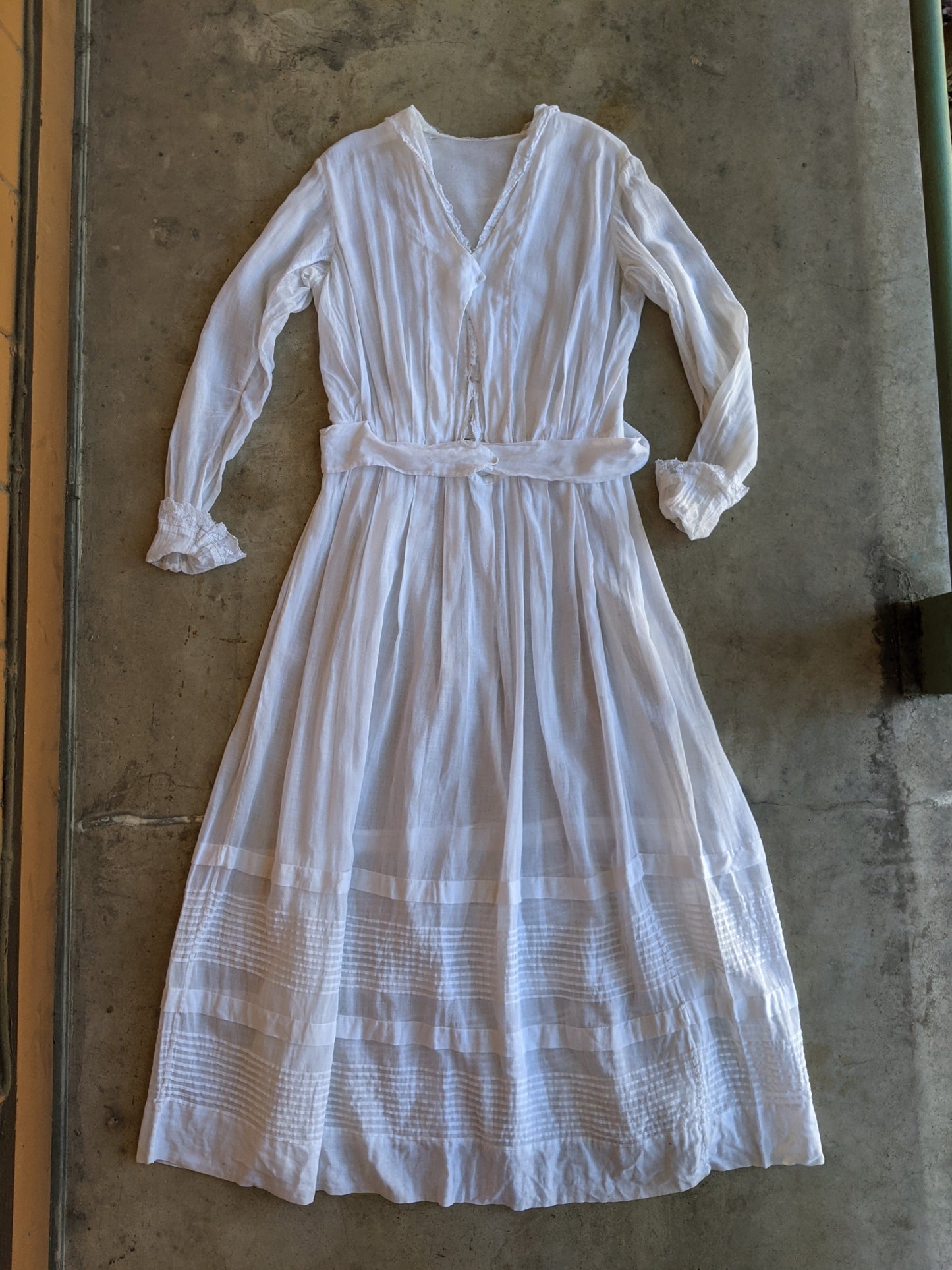 1910s B. Altman Cotton Dress