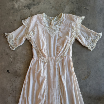1910s Pink Cotton Silk Blend Dress | Study + Pattern