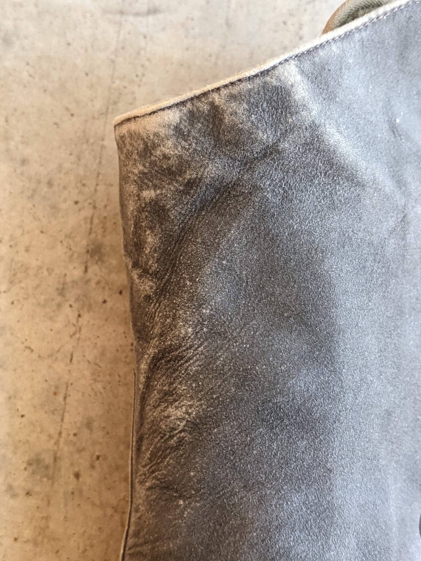c. 1910s-1920s Grey Suede Boots | Approx Sz 5