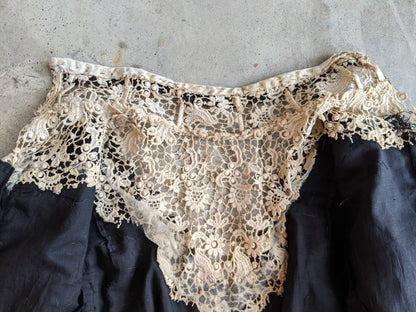 c. 1900s Cotton + Silk Shirtwaist | Study + Pattern / Repair