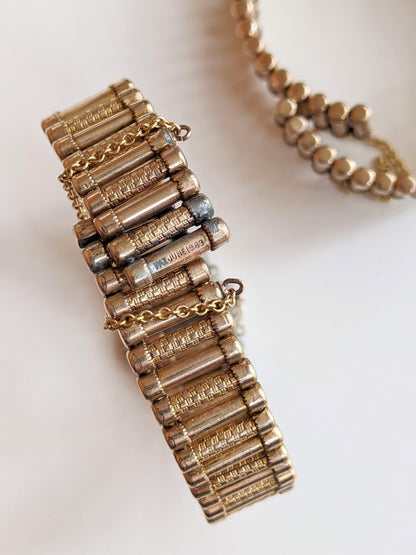 c. 1880s Pair of Gold Filled Stretch Bracelets
