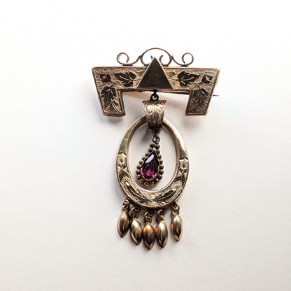 19th c. Gold Filled Brooch