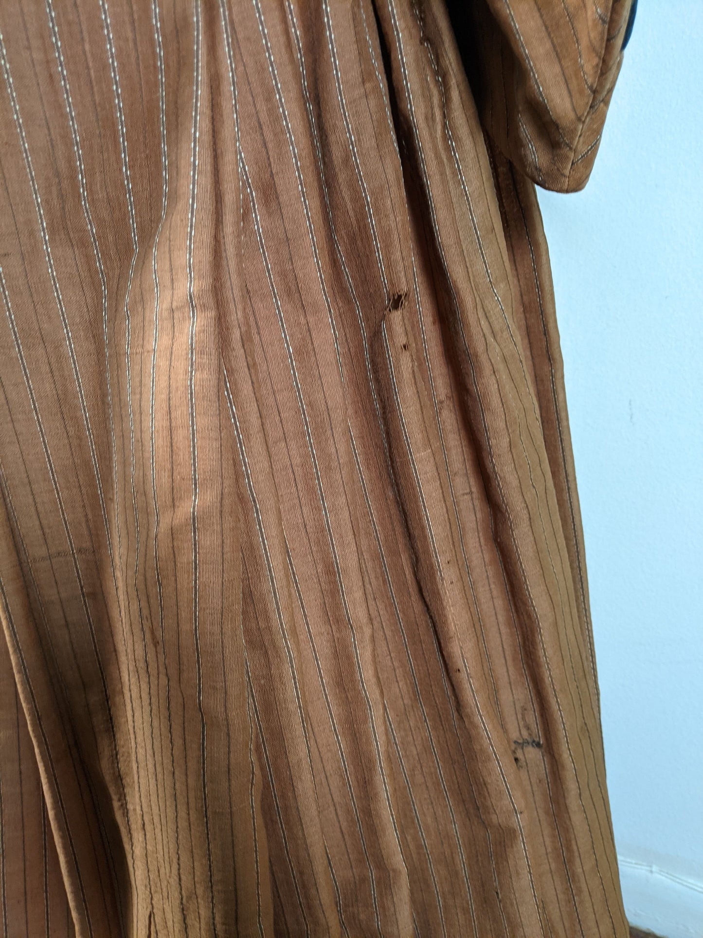 c. 1860s Wool Homespun Dress