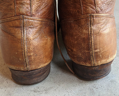c. 1890s Brown Lace Up Boots | Approx Sz. 7