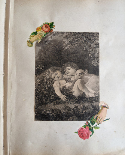 1880s-1890s Victorian Scrapbook | Owls, Bats, Moon