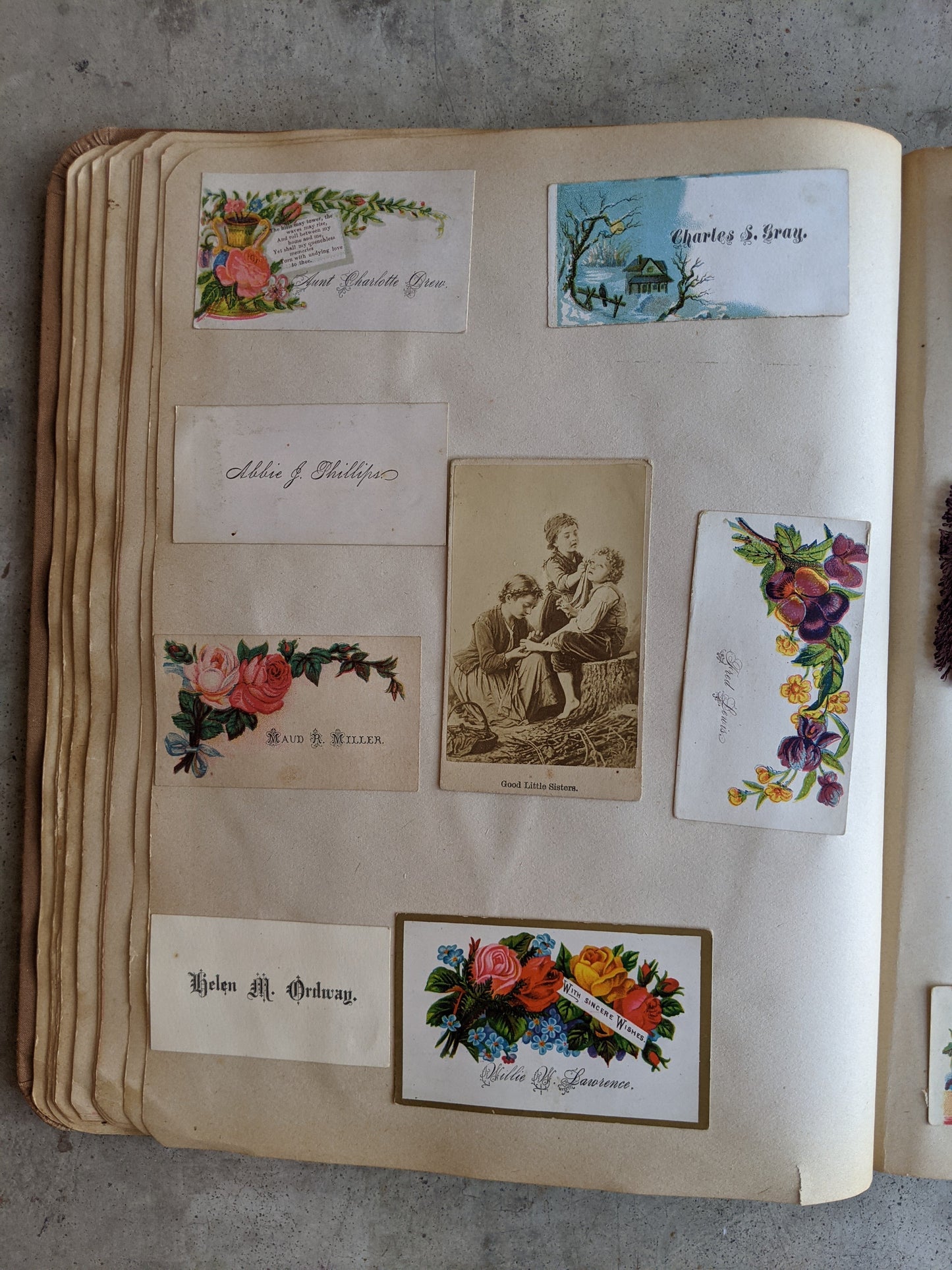 1880s-1890s Victorian Scrapbook | Owls, Bats, Moon