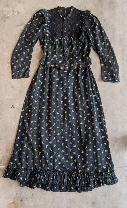 Turn of the Century Blue Cotton Dress