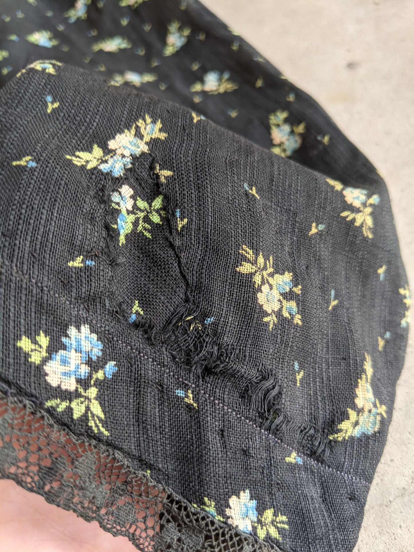 Turn of the Century Blue Cotton Dress