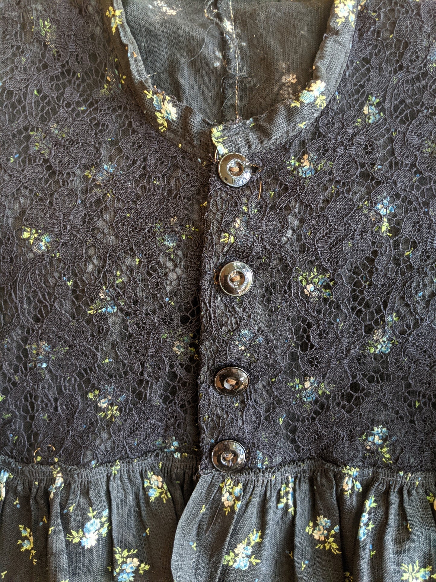 Turn of the Century Blue Cotton Dress