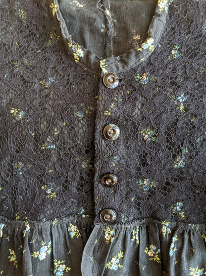 Turn of the Century Blue Cotton Dress