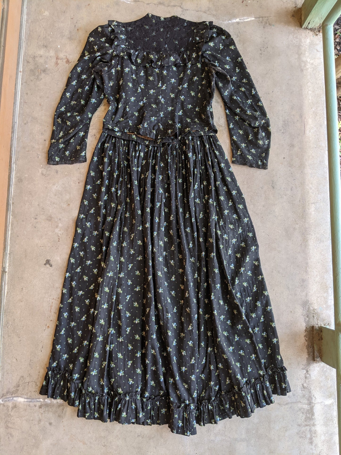 Turn of the Century Blue Cotton Dress