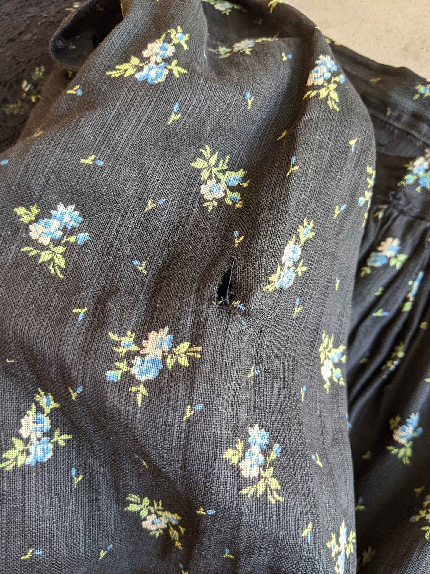 Turn of the Century Blue Cotton Dress