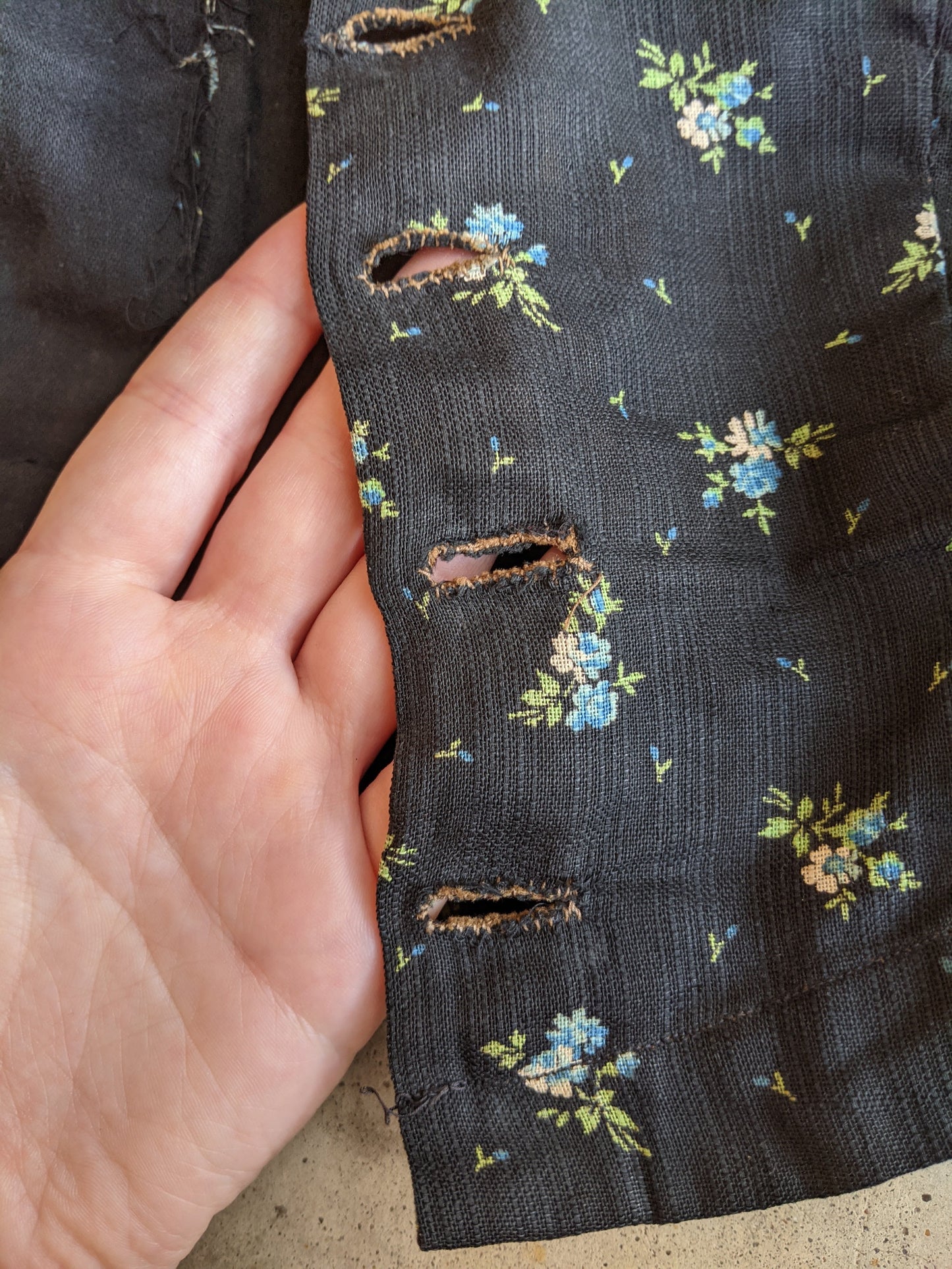 Turn of the Century Blue Cotton Dress
