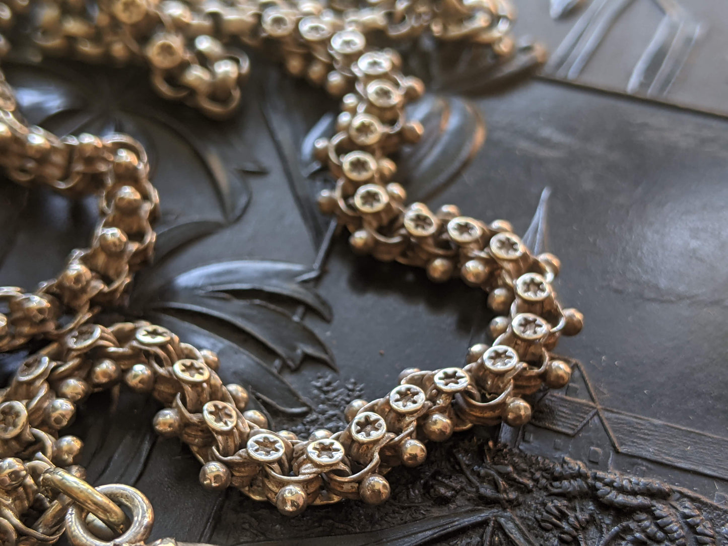 Solid Silver Victorian Book Chain Necklace + Locket