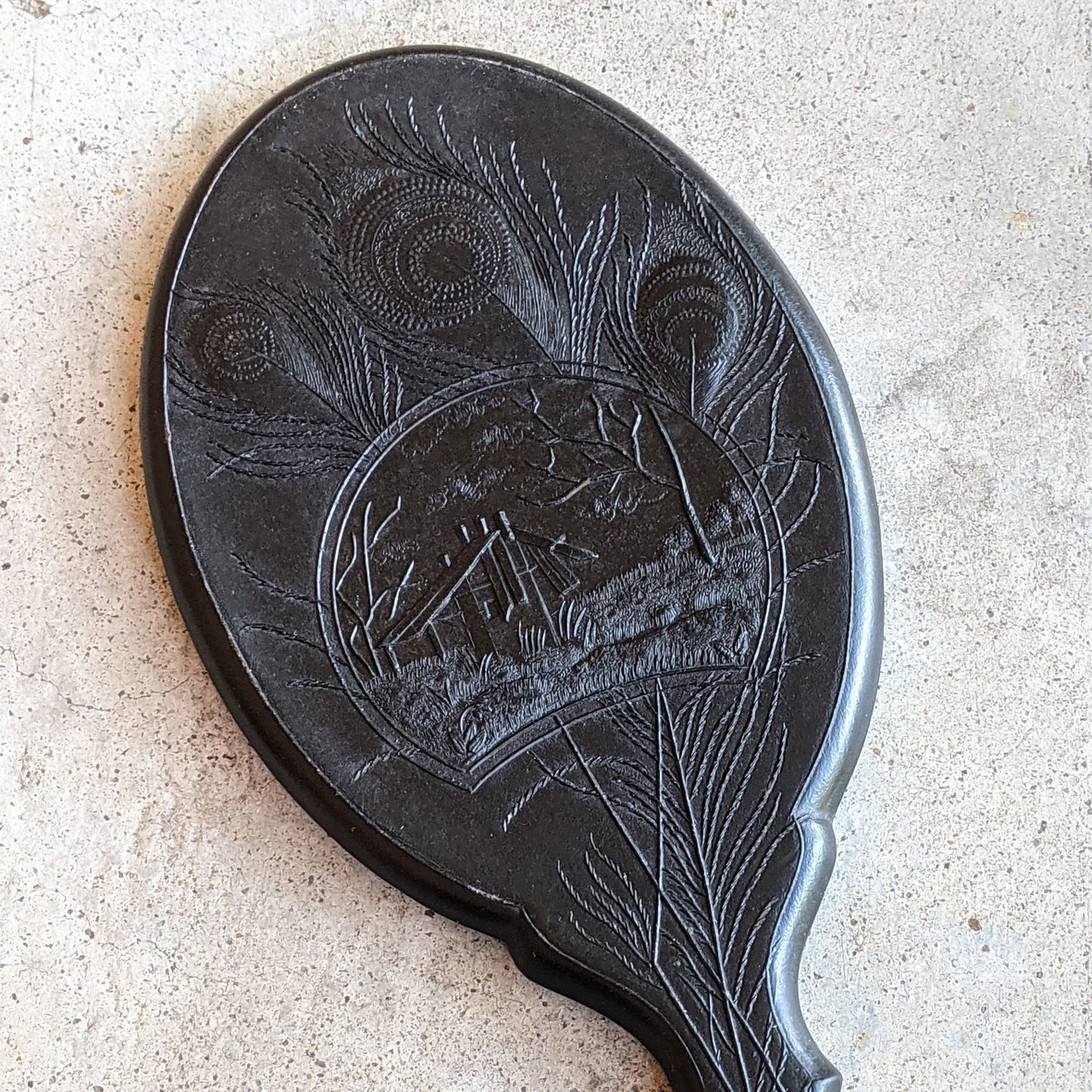 19th c. "Diatite" Hand Mirror