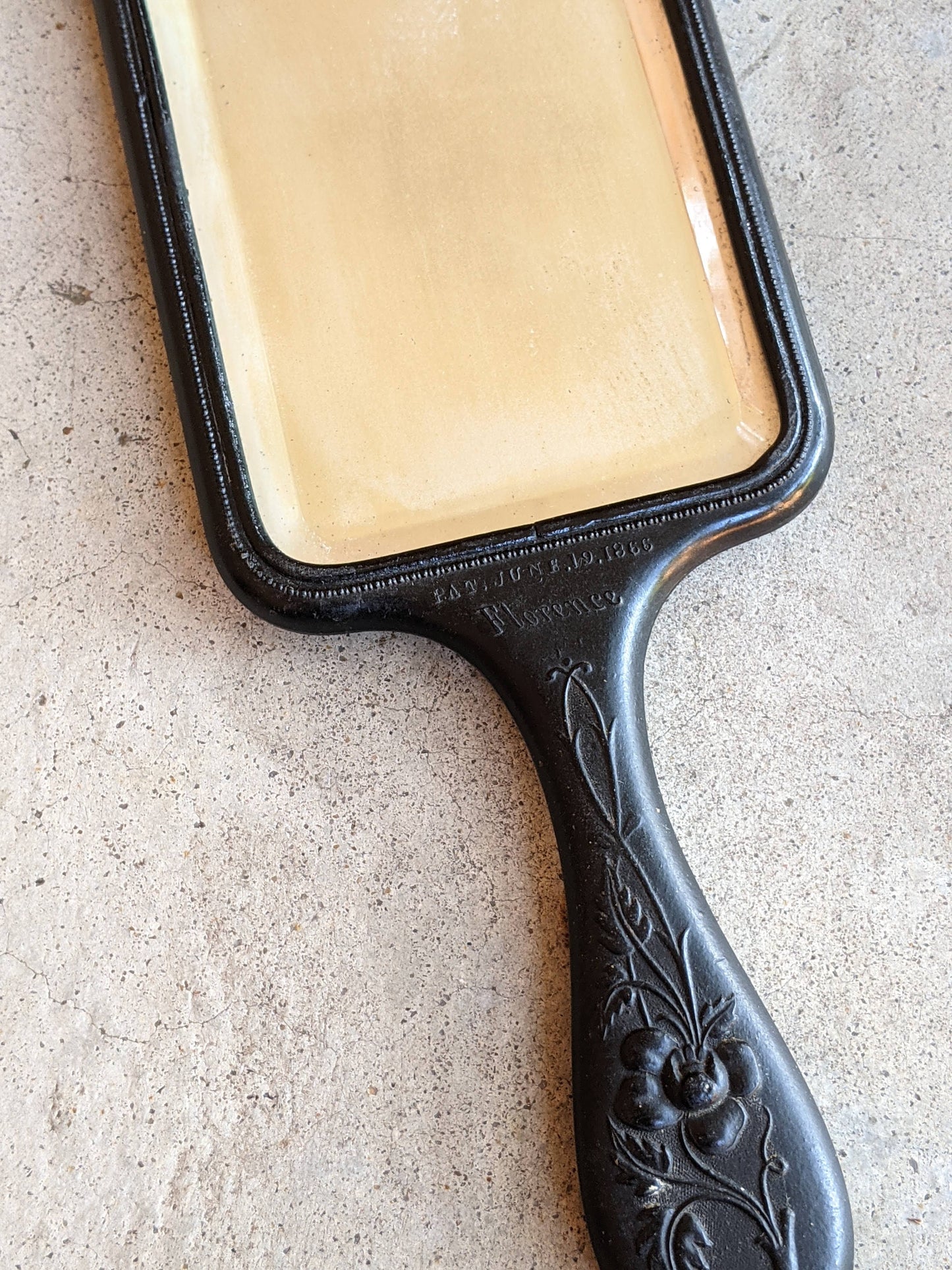 19th c. "Florence" Shellac Hand Mirror