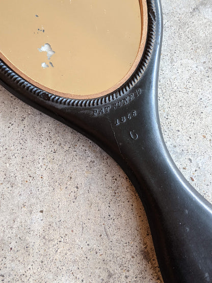 19th c. Thermoplastic Hand Mirror (Likely by Florence)
