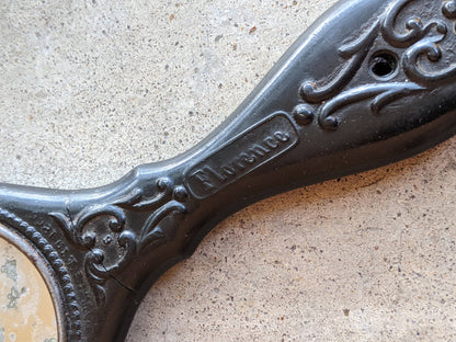 19th c. "Florence" Shellac Hand Mirror | As Is