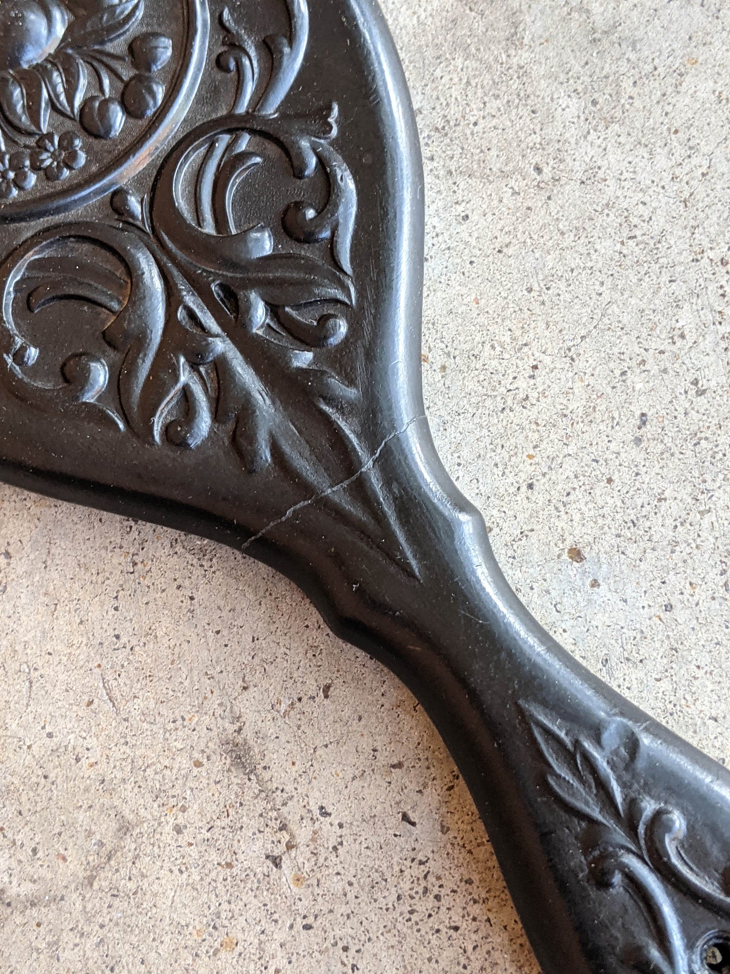 19th c. "Florence" Shellac Hand Mirror | As Is