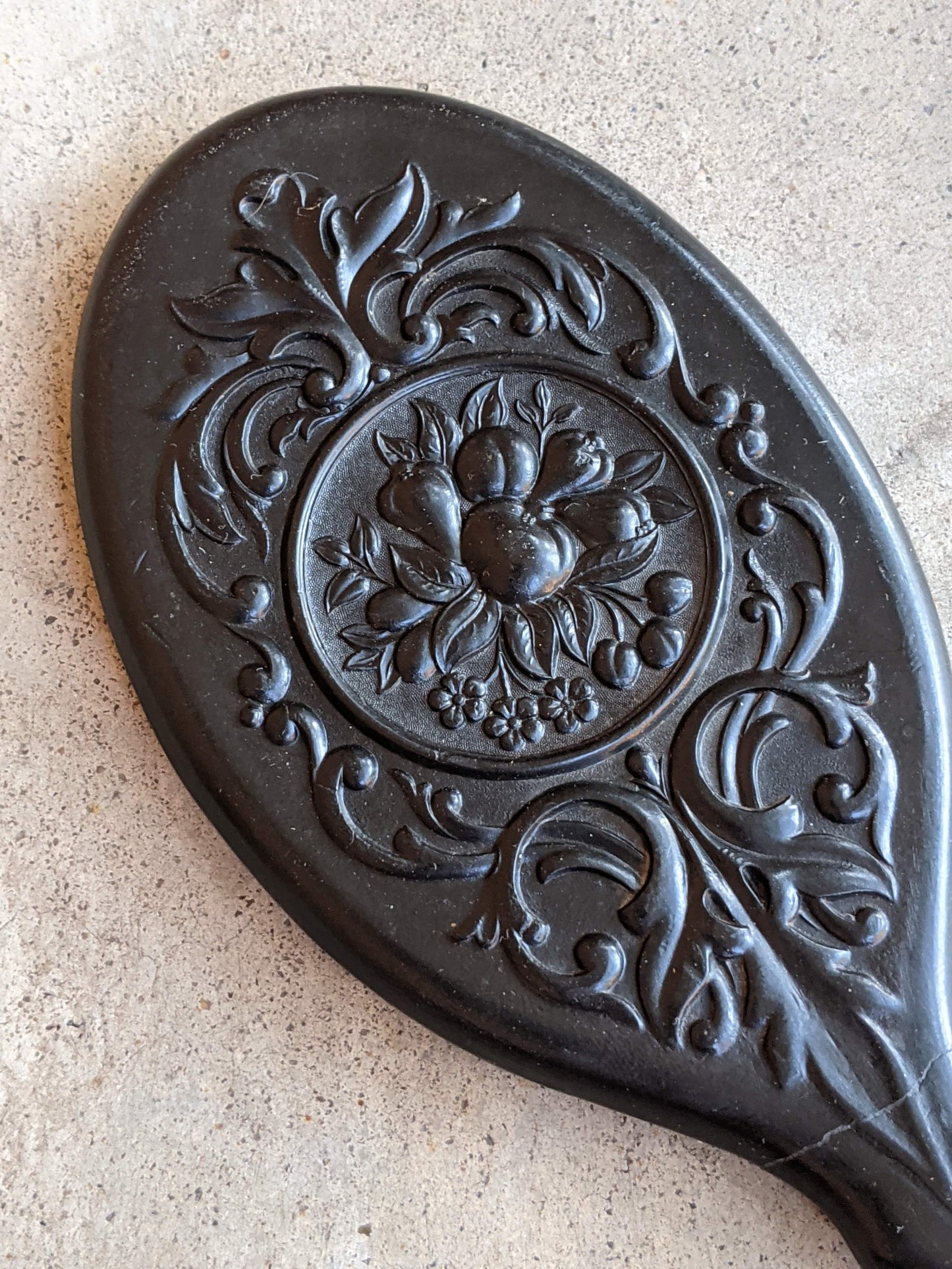 19th c. "Florence" Shellac Hand Mirror | As Is